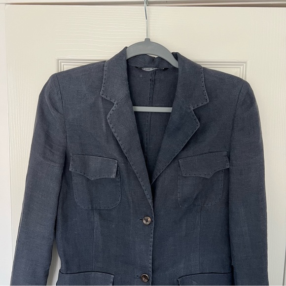 Anne Klein blazer women size xs /s Navy old money quiet‎ luxury - Picture 3 of 10